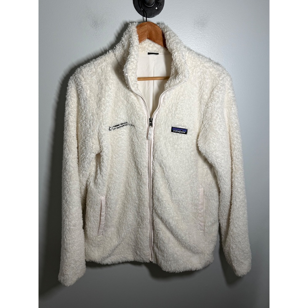 Patagonia Los Gatos Full Zip Fleece Jacket Cream White Touro College Women L